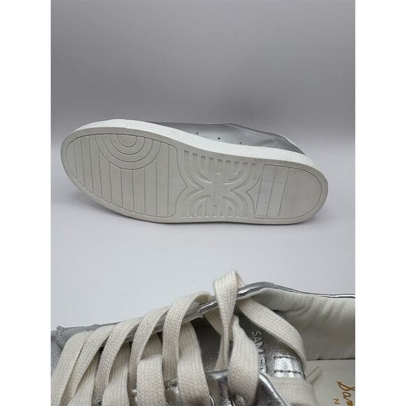 Sam Edelman Women's Ethyl Lace Up Sneakers metallic Silver 7.5 Casual NEW - Picture 9 of 9